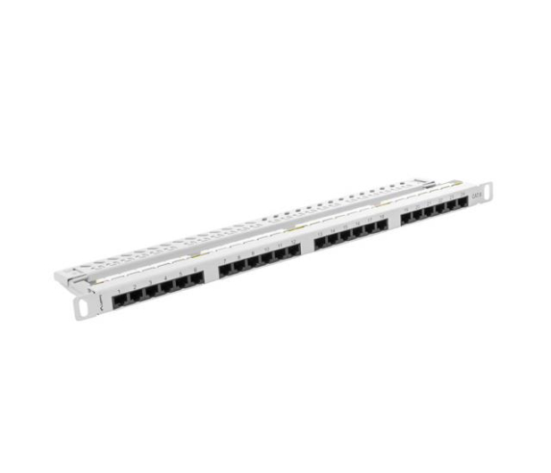LANBERG Patch Panel 24 Port 0.5U Kat.6 szary PPU6-0024-S - 457363 - zdjęcie 2